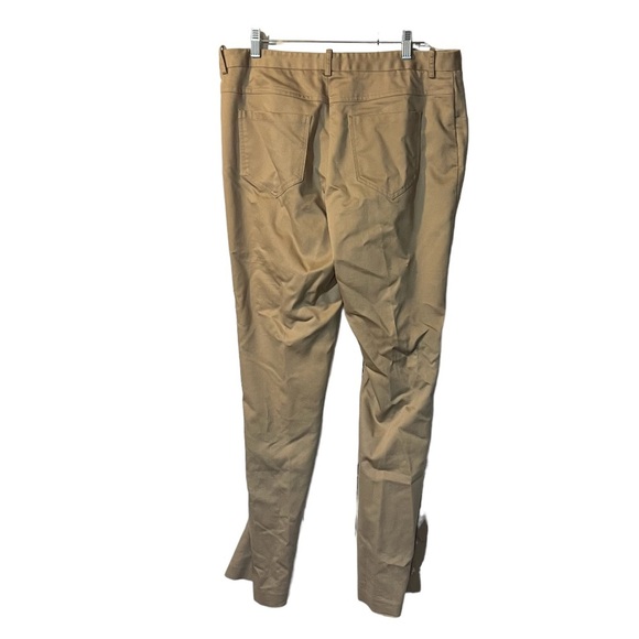 Calvin Klein Trousers Size 12 Khaki Concealed Button - Picture 2 of 7